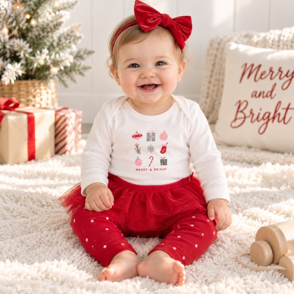 Carter's Just One You Baby Girl Holiday Merry & Bright Tutu Legging Set Red 6M